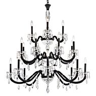 Napoli 20 Light Chandelier in Antique Silver by Schonbek