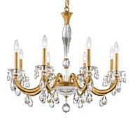 San Marco Eight Light Chandelier in Heirloom Gold by Schonbek