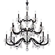 San Marco 20 Light Chandelier in Antique Silver by Schonbek