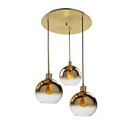 Artcraft Morning Mist 3 Light Pendant Light in Gold