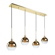 Artcraft Morning Mist 4 Light Kitchen Island Light in Gold