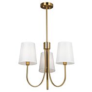 Rhythm 3-Light Chandelier in Brushed Gold