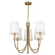 Rhythm 5-Light Chandelier in Brushed Gold