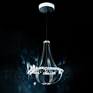 Crystal Empire LED LED Pendant in Grizzly Black by Schonbek