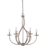 Quoizel Serenity 6 Light 28 Inch Transitional Chandelier in Italian Fresco