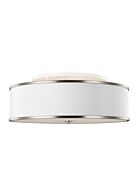 Feiss Lennon 30.25 Inch 5 Light Semi Flush Mount in Satin Nickel