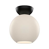 Arcadia One Light SemiFlush Mount in BlackOpal Glass by Kuzco Lighting