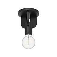 Claire 1-Light Semi-Flush Mount in Matte Black