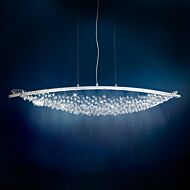 Amaca LED Linear Pendant in Stainless Steel by Schonbek