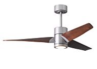 Super Janet 1-Light 52" Ceiling Fan in Brushed Nickel