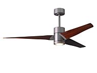 Super Janet 1-Light 60" Ceiling Fan in Brushed Nickel