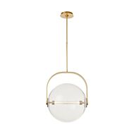 Fues LED Pendant in Natural Brass by Visual Comfort Modern