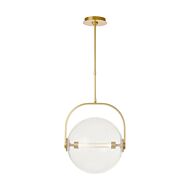 Fues LED Pendant in Natural Brass by Visual Comfort Modern