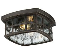 Quoizel Stonington 2 Light 12 Inch Outdoor Ceiling Light in Palladian Bronze