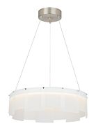 Tech Stratos 2700K LED Multi Tier Chandelier in Frost/Satin Nickel