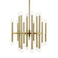 Beckham Modern 24 Light Multi Tier Chandelier in Burnished Brass by Thomas O'Brien