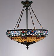 Quoizel Belle Fleur 23 Inch Pendant Light in Vintage Bronze