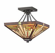 Quoizel Stephen 2 Light 14 Inch Ceiling Light in Vintage Bronze