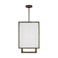 Brockway 4-Light Chandelier in Weathered Oak Wood