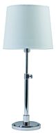 Townhouse 1-Light Table Lamp in Polished Nickel