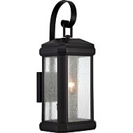 Quoizel Trumbull 2 Light 9 Inch Outdoor Wall Light in Mystic Black