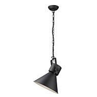 Crew 1-Light Pendant in Matte Black