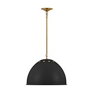 Robbie One Light Pendant in Midnight Black by Visual Comfort Studio