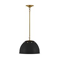 Robbie One Light Pendant in Midnight Black by Visual Comfort Studio