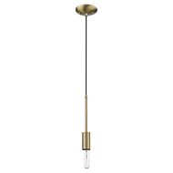 Perret 1-Light Aged Brass Mini Pendant