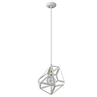 Hedron 1-Light Pendant in White