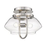 Garner 2-Light Satin Nickel Semi-Flush Mount