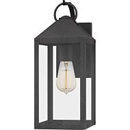 Thorpe One Light Outdoor Wall Mount in Mottled Black by Quoizel