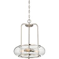 Quoizel Trilogy 3 Light 16 Inch Pendant Light in Brushed Nickel