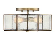 Trade Winds Stella Star Semi Flush Mount Ceiling Light in Natural Brass