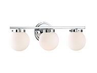 Trade Winds Antoinette 3 Light 24 Inch Bathroom Vanity Light in Chrome