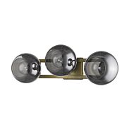 Lunette 3-Light Aged Brass Sconce