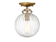 Trade Winds Nicole Semi Flush Mount Ceiling Light in Natural Brass