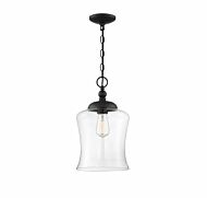 Trade Winds Lighting 1 Light Pendant Light In Matte Black