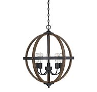 Trade Winds Lighting 5 Light Pendant Light In Wood