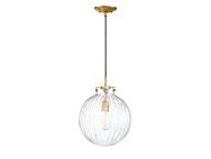 Trade Winds Lighting 1 Light Pendant Light In Natural Brass