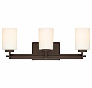 Quoizel Taylor 3 Light 8 Inch Bathroom Vanity Light in Western Bronze