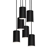 Tyke 6-Light Pendant in Black