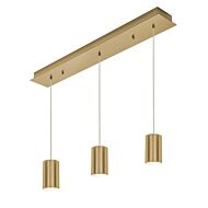 Tyke Three Light Pendant in Satin Brass by AFX Lighting