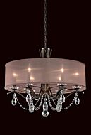 Vesca Six Light Chandelier in Heirloom Gold by Schonbek