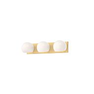 Willow 3-Light Bathroom Vanity Light in Brushed Gold