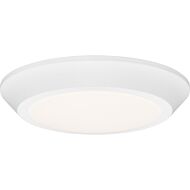 Verge LED Flush Mount in Matte White by Quoizel