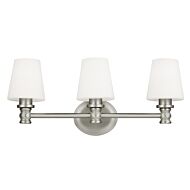 Feiss Xavierre 3 Light Bathroom Vanity Light in Satin Nickel