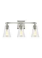 Monterro 3 Light Bathroom Vanity Light in Satin Nickel by Sean Lavin