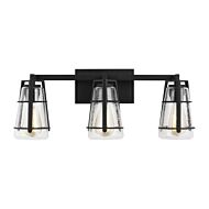 Adelaide 3-Light Bathroom Vanity Light in Midnight Black