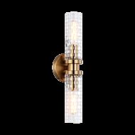 Weaver 2-Light Wall Sconce in Aged Gold Brass